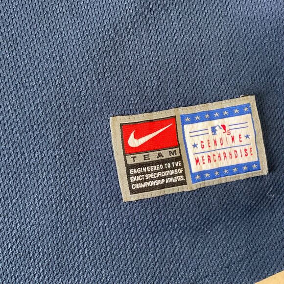 Nike Texas Rangers Shirt Mens XL MLB Baseball center swoosh Polyester Blue - Picture 7 of 10